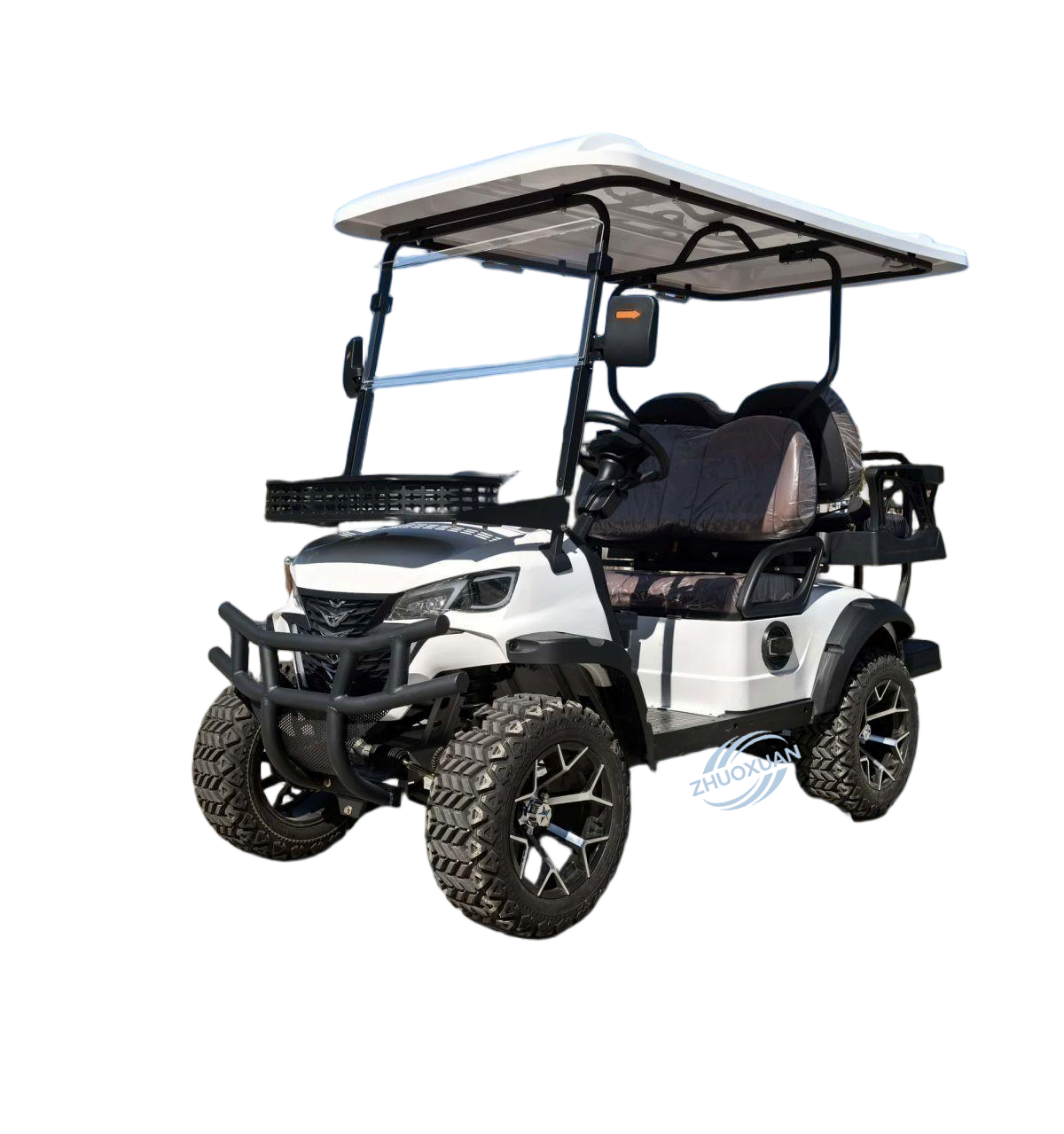 2+1 Row 3-4 Seater Electric Golf Cart Heavy Duty Club Car with 30Km/h Speed and 90km Range for Outdoor Park Campus Patrol