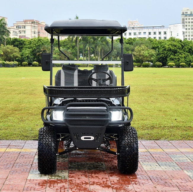 6 Passenger Powerful Airport Electric Golf Cart Shuttle Bus with Luggage Carrier Cargo Box