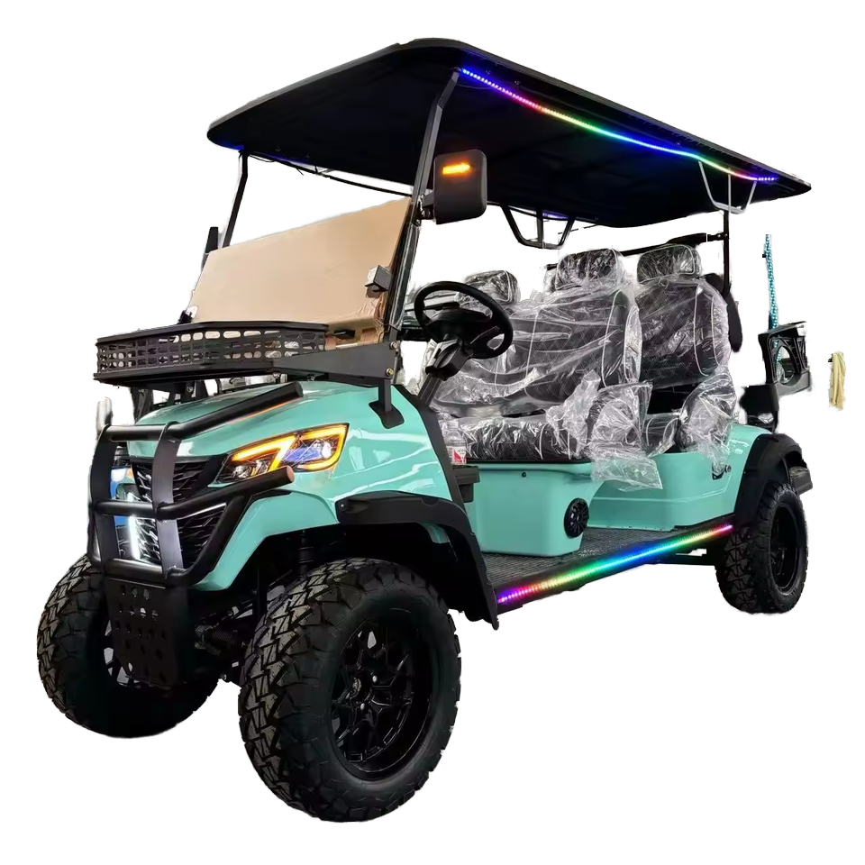 New Design Electric Off-Road 5-6 Seats Golf Cart 72V with 30-50Km/h Speed and 90km Range for Sightseeing