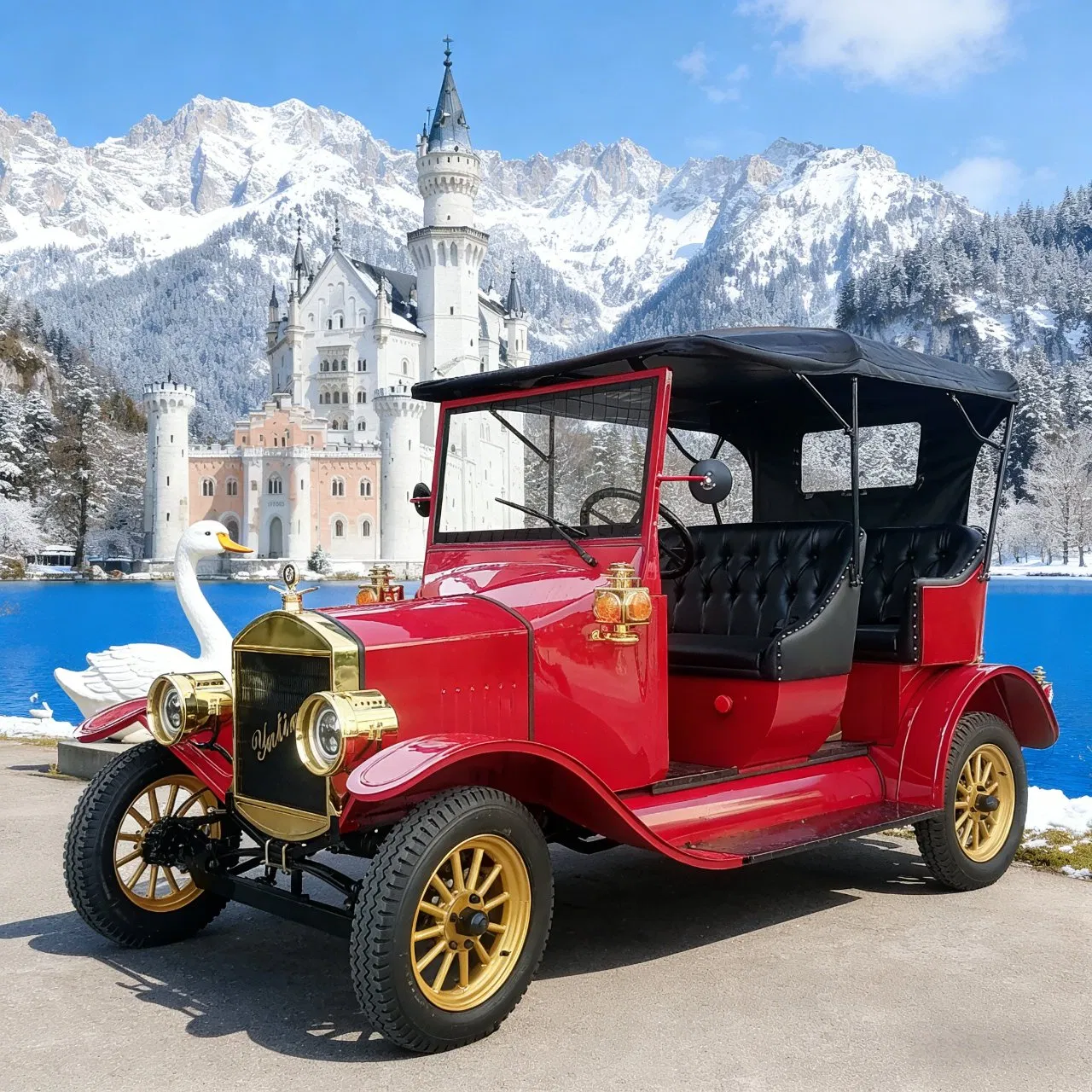 1908 Model T Antique Electric Golf Cart Classic Vintage Buggy Car