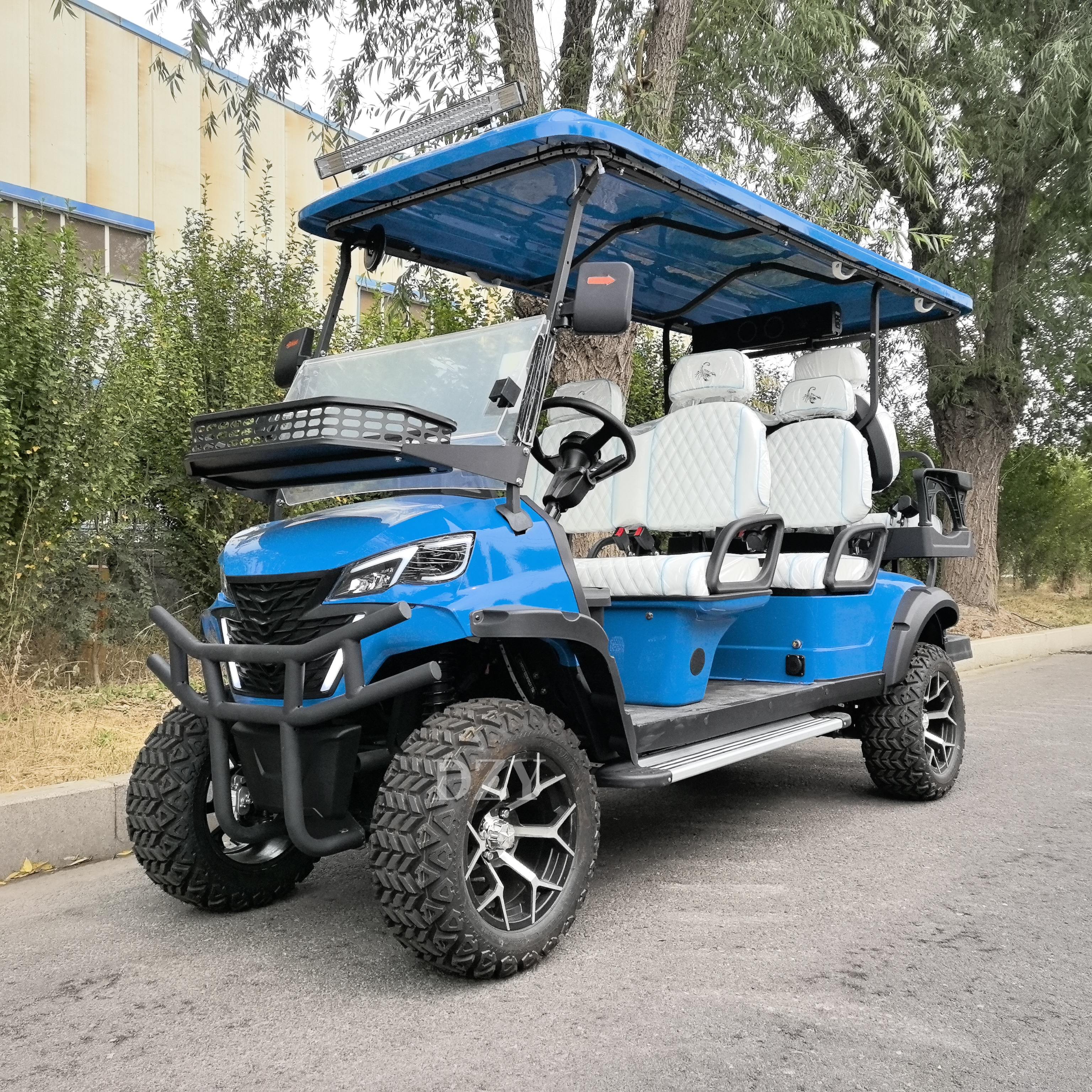 China Luxury Electric Off-Road Solar Powered Golf Carts New Energy Vehicles CE/EEC Certification Customizable Autonomous Driving
