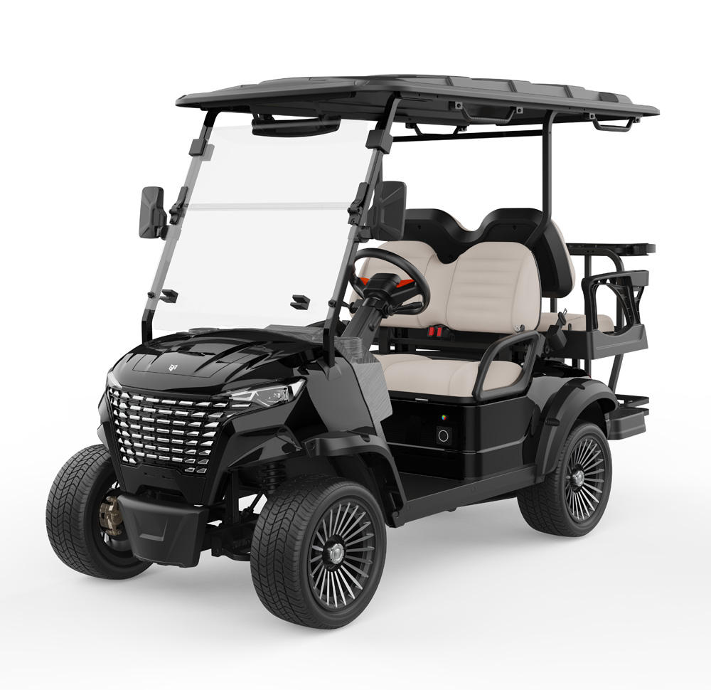 Golf Cart with Cargo Box 4 Seater Electric Golf Cart Utility Vehicle for Golf Course Hotel Airport Luggage Transportation