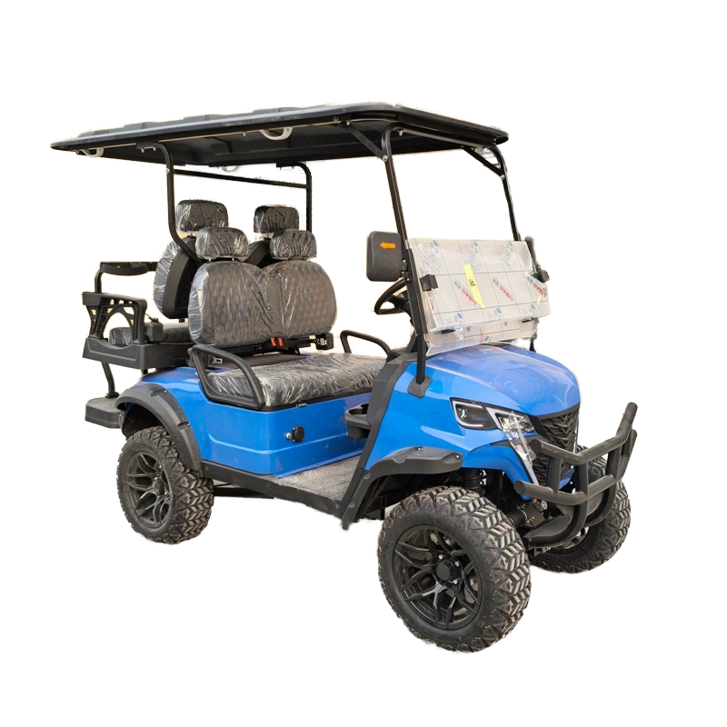 72v Golf Cart with 4 Seats Electric Four Wheeler Lithium Battery for Airport Hotel Garden Sports or Dune Use