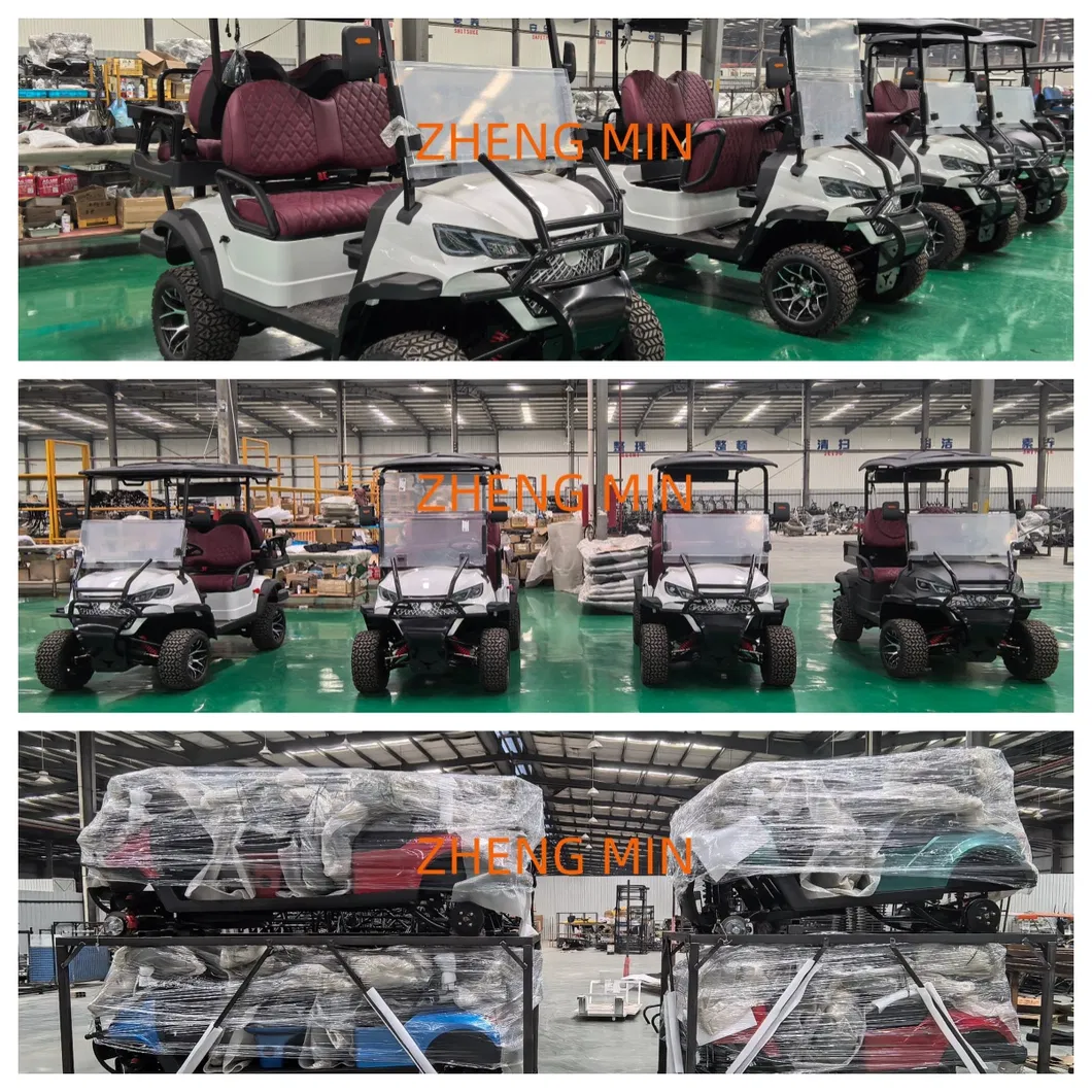 Long Driving Range Aluminium Hub 4 Seater 48V Electric Golf Cart for Industrial Parks at Cheap Price