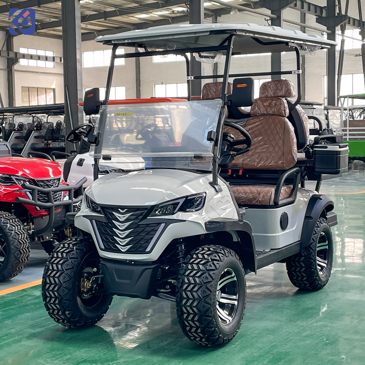 Solar Electric Golf Cart 4 Seater Lithium Golf Buggy Off Road Street Legal Golf Car for Sale