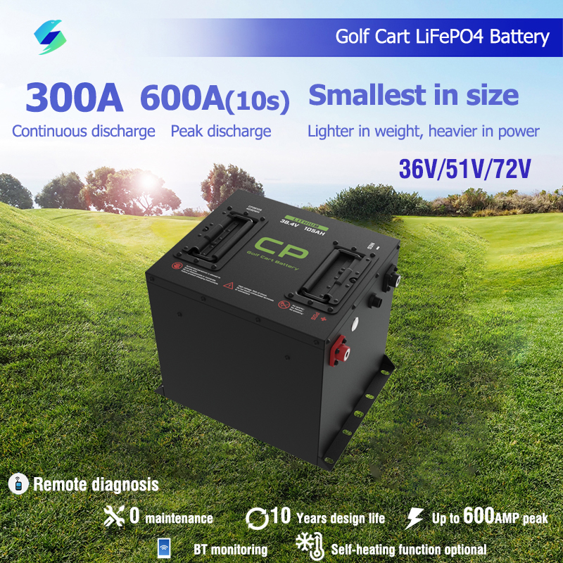 Customize 105ah 48v Golf Cart Lithium Battery 36 Volt Battery Lithium Ion Golf Cart 51.2V 105Ah 36 Volt Battery Lithium Ion Golf