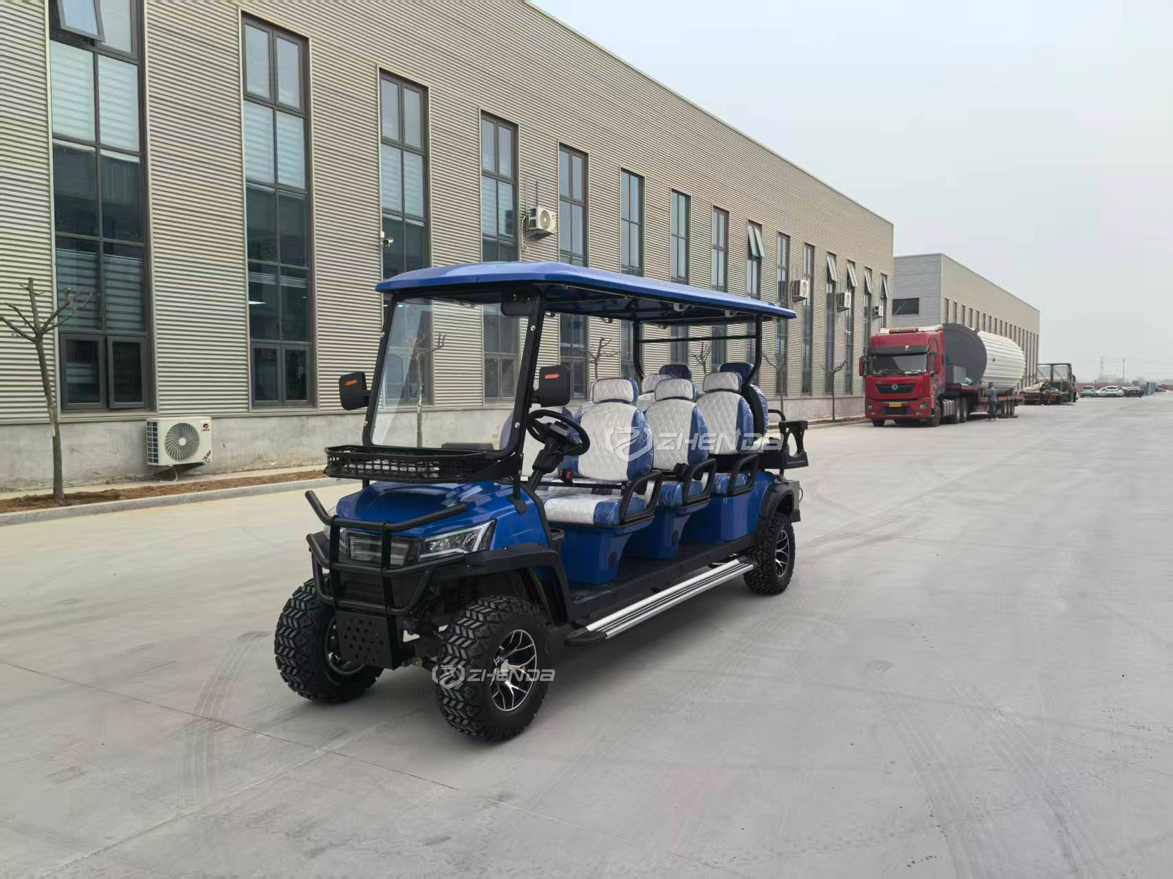 Electric Blue Golf Cart