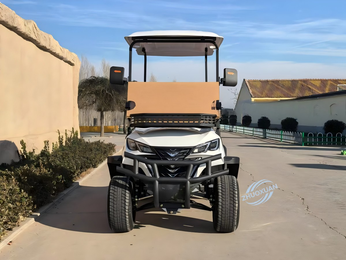 2+1 Row 3-4 Seater Electric Golf Cart Heavy Duty Club Car with 30Km/h Speed and 90km Range for Outdoor Park Campus Patrol