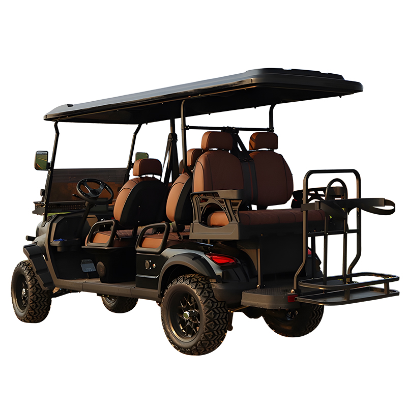 2026 New 4+2 6 Seater Solar Golf Buggy 48v 72v Deep Customization Autonomous Driving Golf Cart for Reception