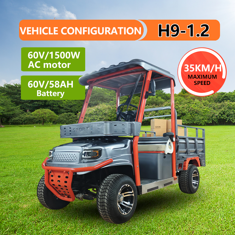 KEYU New Arrival Mini Four-Wheel Electric Golf Cart Off-Road with Partial Shading Multifunctional 48V Battery Voltage