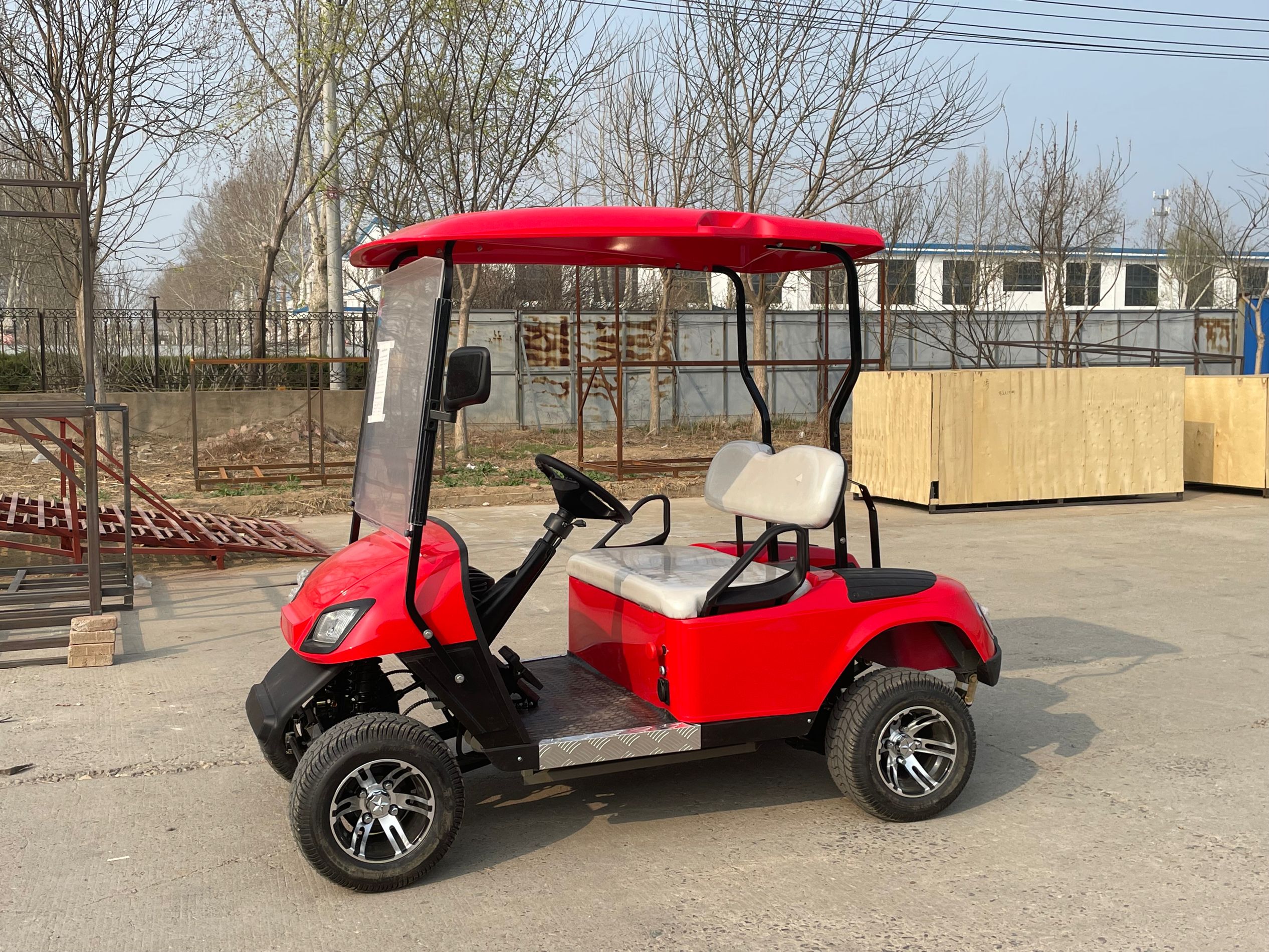 Custom Recreational Vehicle Car Solar 4 Seater Electric Golf Cart