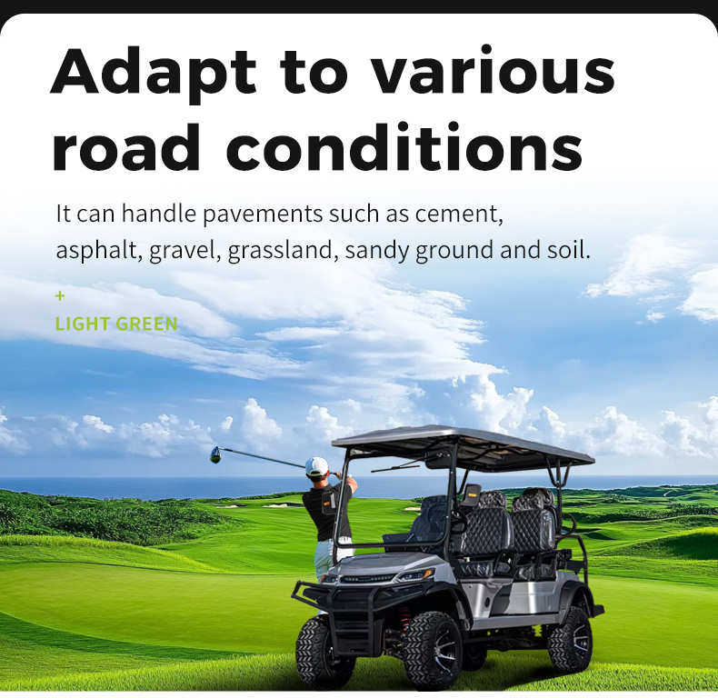 Golf Cart Car Custom Off-Road 5-6 Seater Electric Golf Cart with Lithium Battery Professionally Designed for Clubs