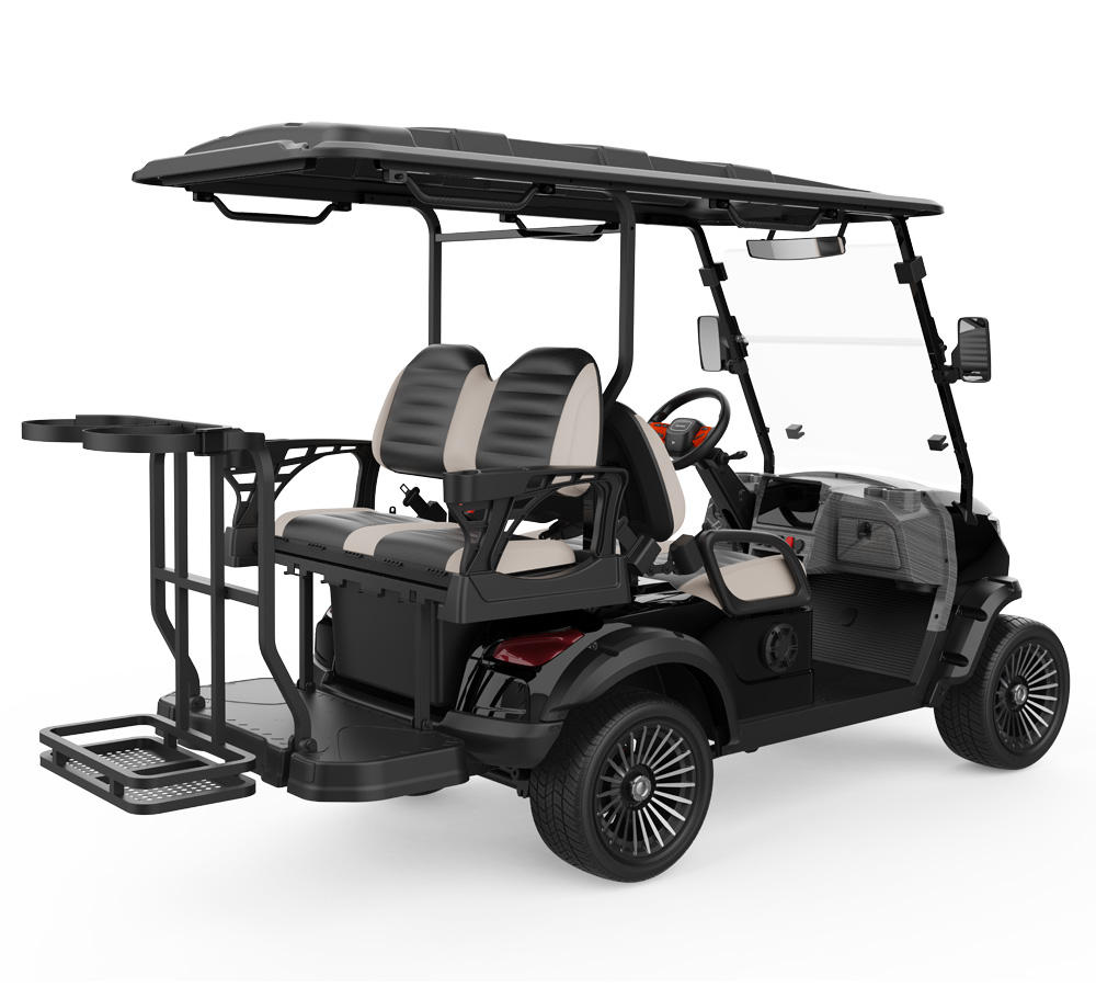 Golf Cart with Cargo Box 4 Seater Electric Golf Cart Utility Vehicle for Golf Course Hotel Airport Luggage Transportation