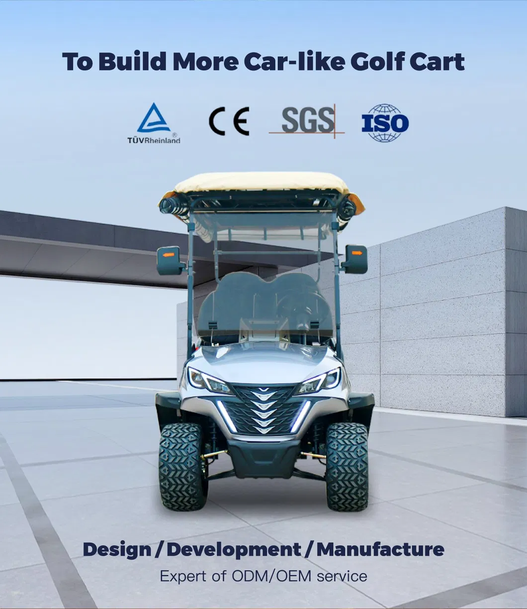 Electric Golf Cart Front View