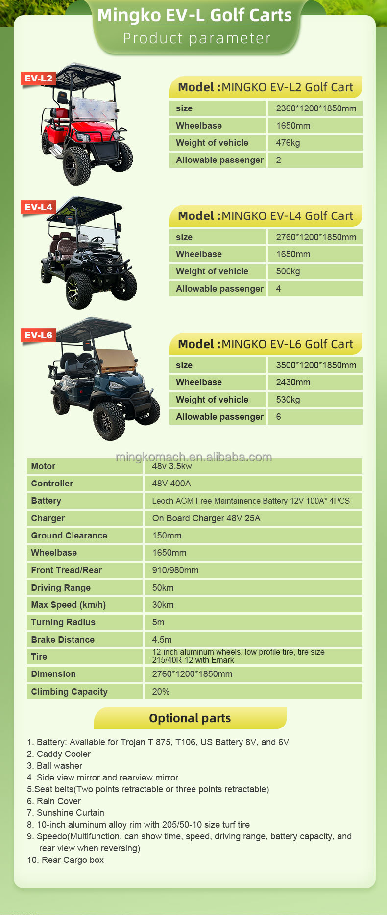 Sightseeing Golf Car EV