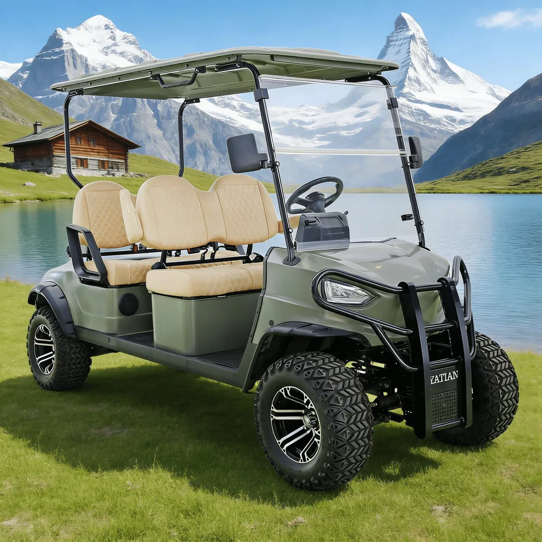 4 Seats off Road Battery Powered Classic Shuttle Electric Sightseeing Golf Cart for Wholesale