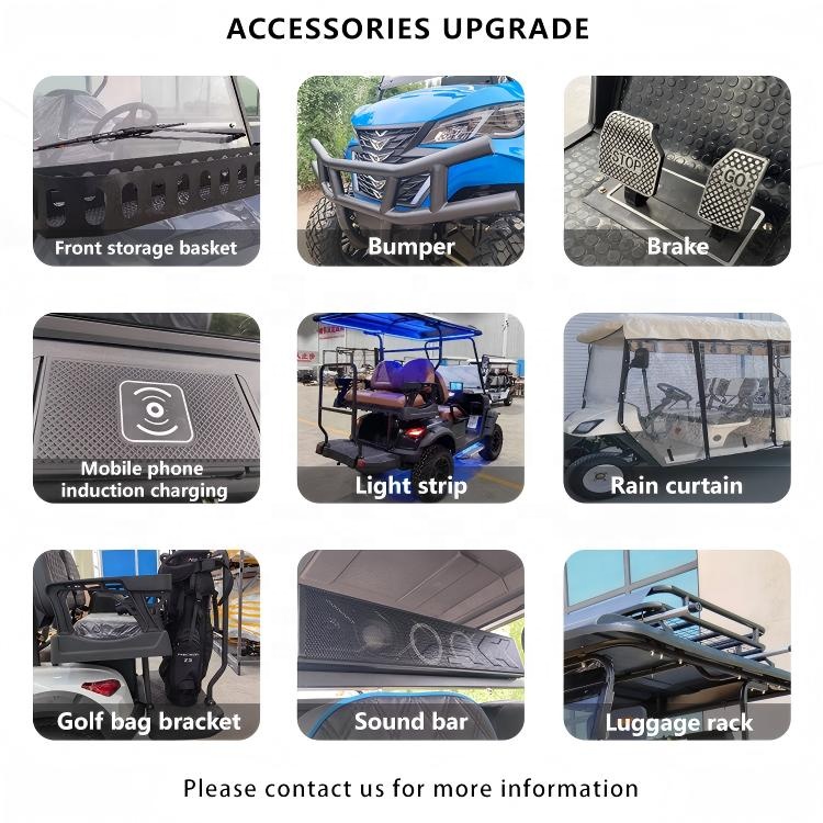 Golf Car Electric Power Buggy Vehicles 4 Passenger Golf Cart Accept Customize