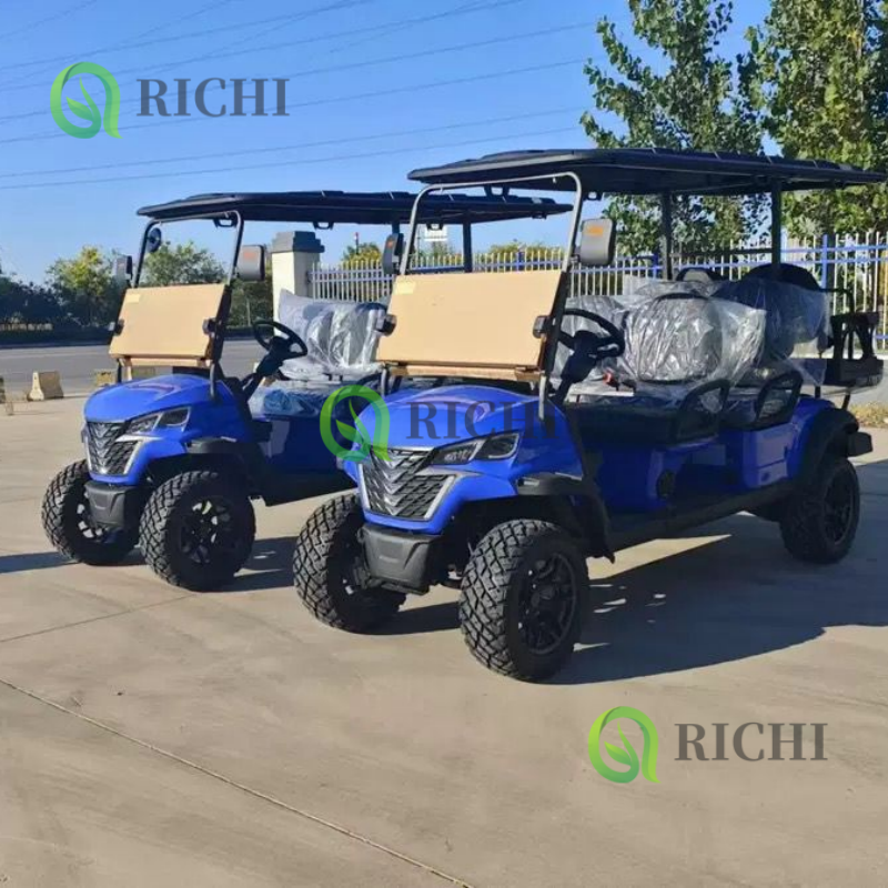 Durable 8 Seats Commercial Golf Cart Heavy-Duty Golf Trolley with Brake for Resort Golf Course and Commercial Transportation
