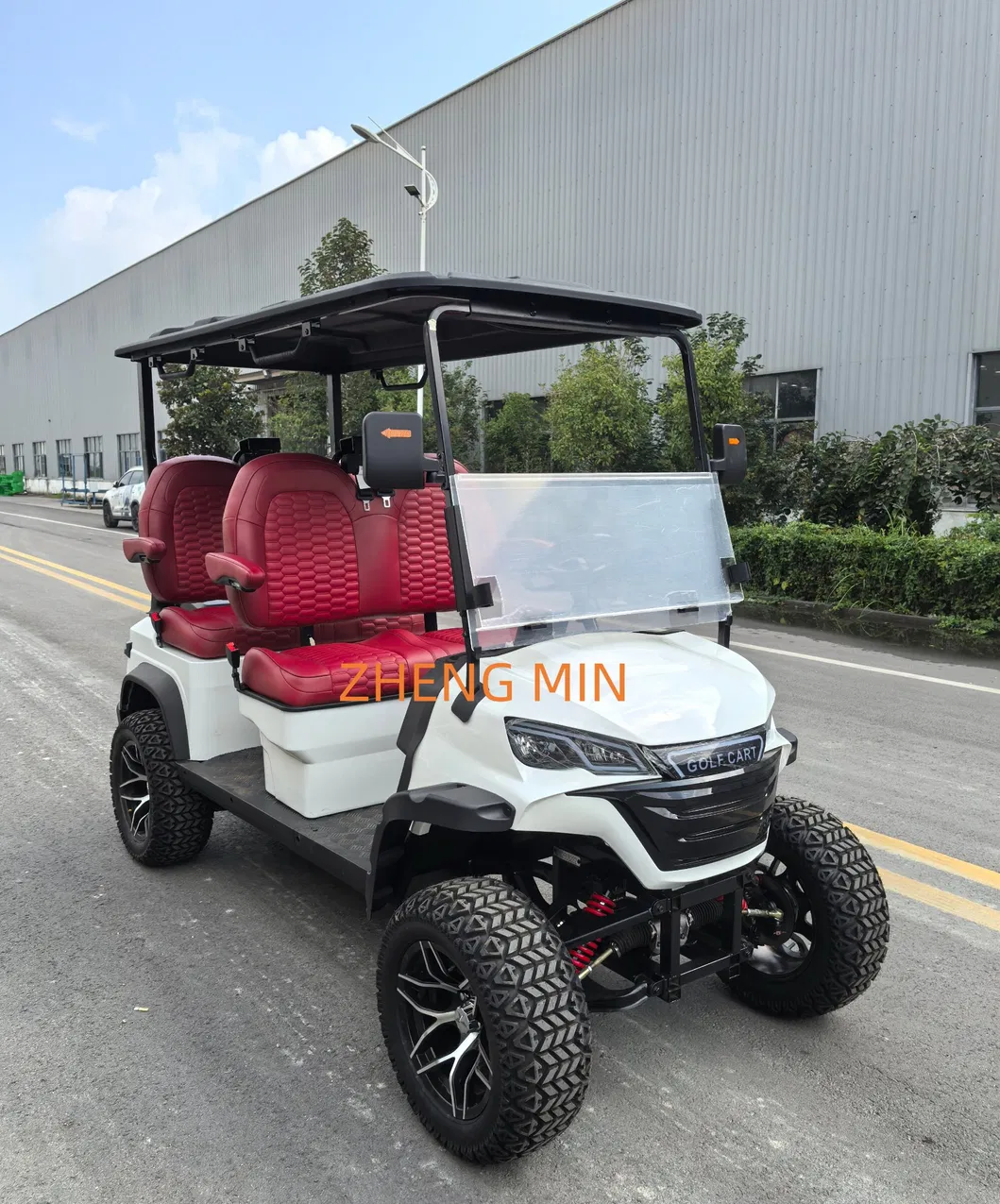 Long Driving Range Aluminium Hub 4 Seater 48V Electric Golf Cart for Industrial Parks at Cheap Price