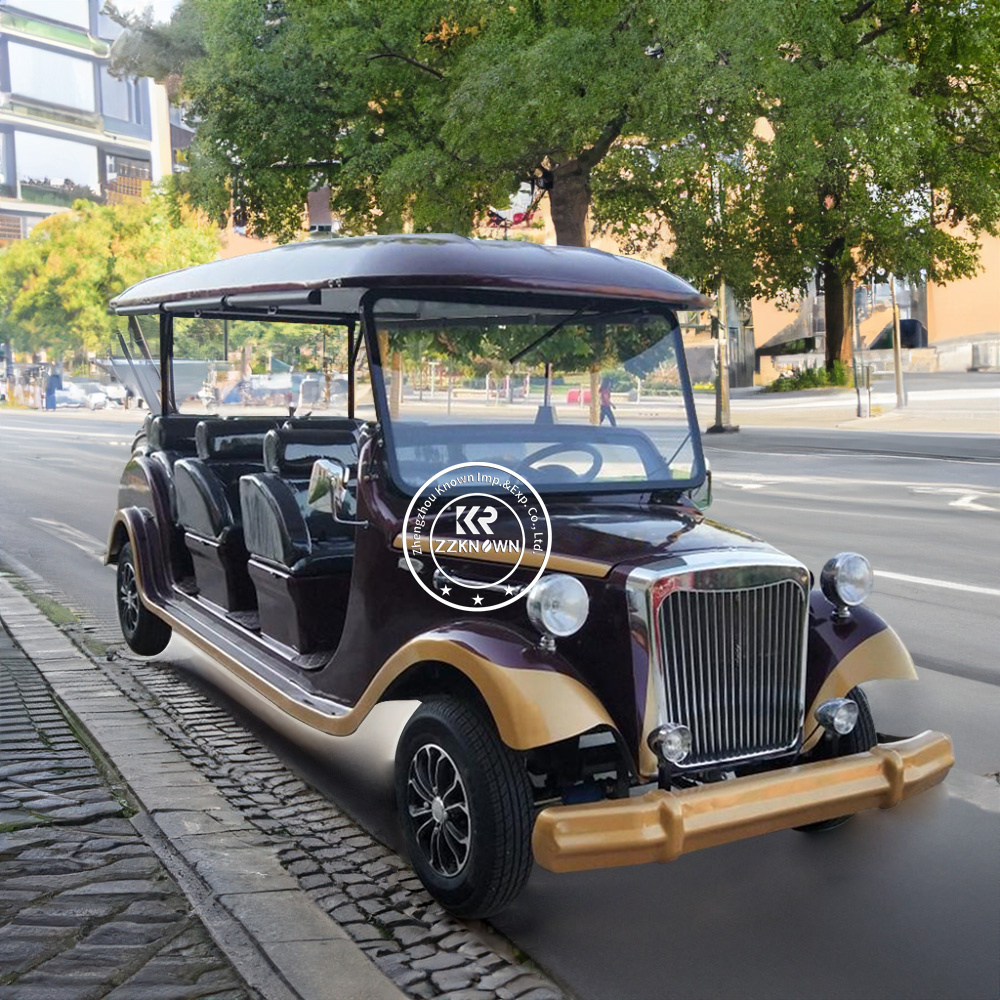 Classic Vintage Retro Tour Bus Electric Classic Car Mobile Golf Cart Car for Sale Sightseeing Cart