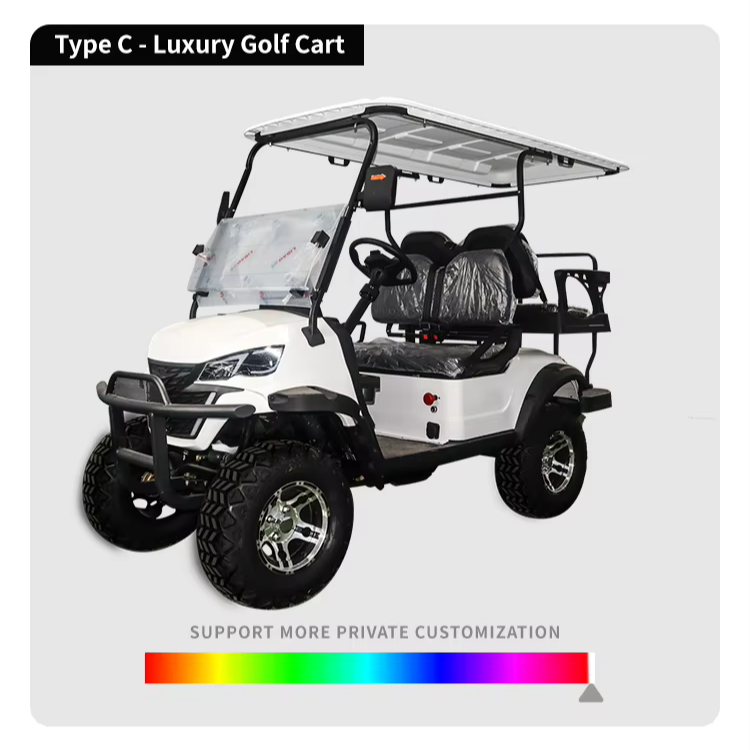Affordable Club 2 - 4 Seater Chinese Electric Golf Cart Car for Sale 72V Lithium Custom Comfortable 6 Seats Electric Golf Carts