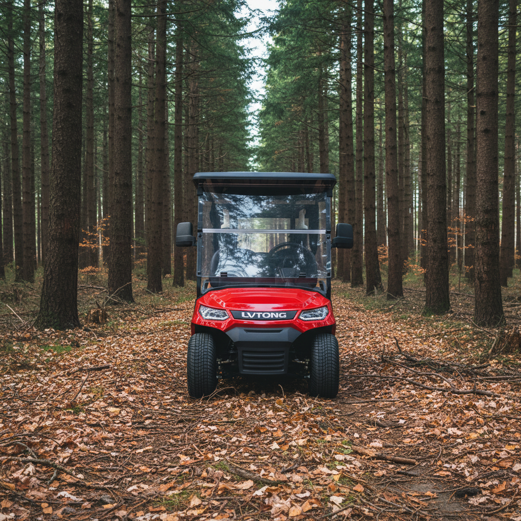 LVTONG Electric Golf Cart 48V 4KW Motor Street Legal for Resort Hotel Transportation