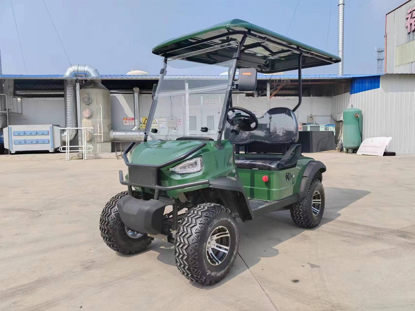 Electric Golf Cart 3-4 Seats 4x4 off Road Club Car for Sale Gold Color Custom Free Design