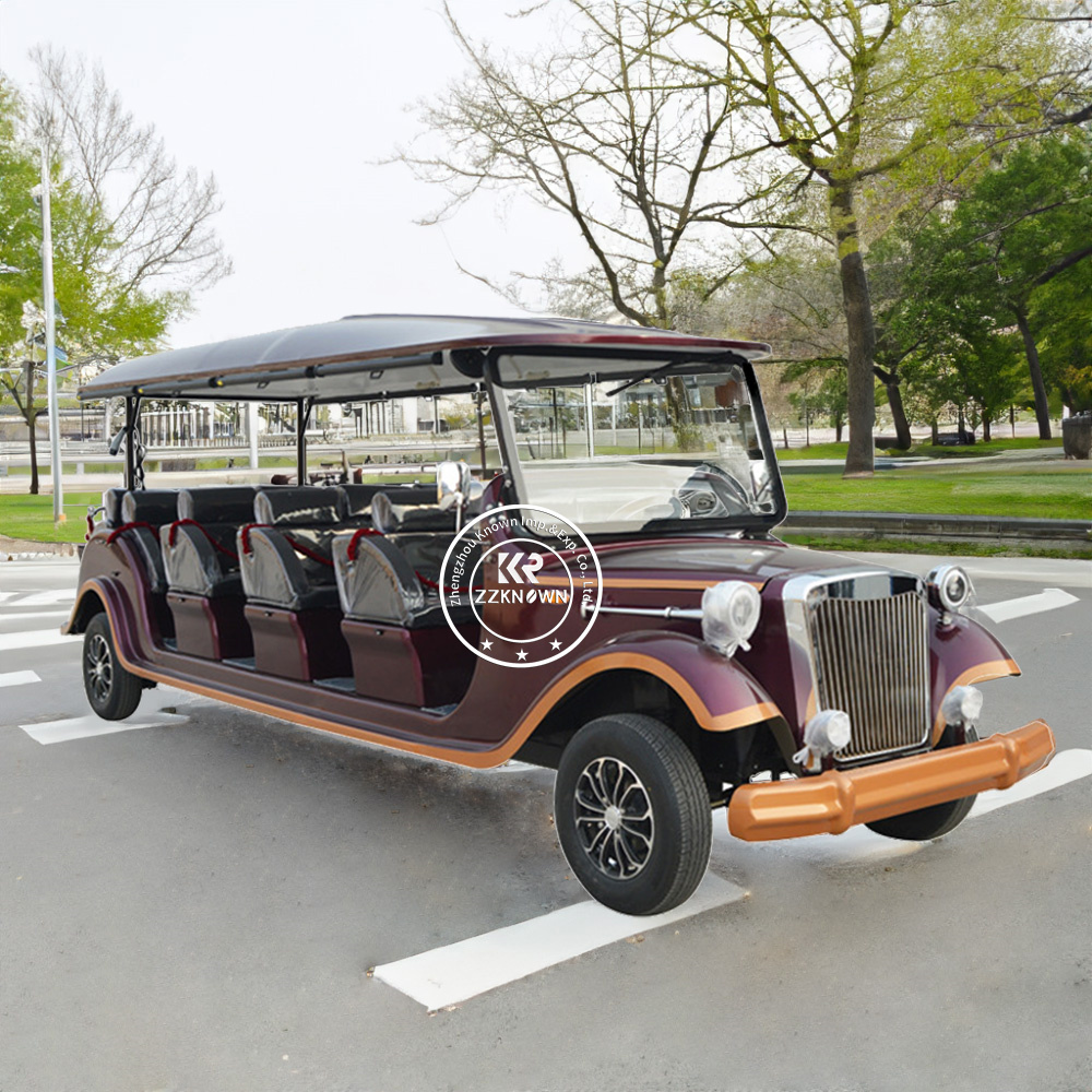 Classic Vintage Retro Tour Bus Electric Classic Car Mobile Golf Cart Car for Sale Sightseeing Cart
