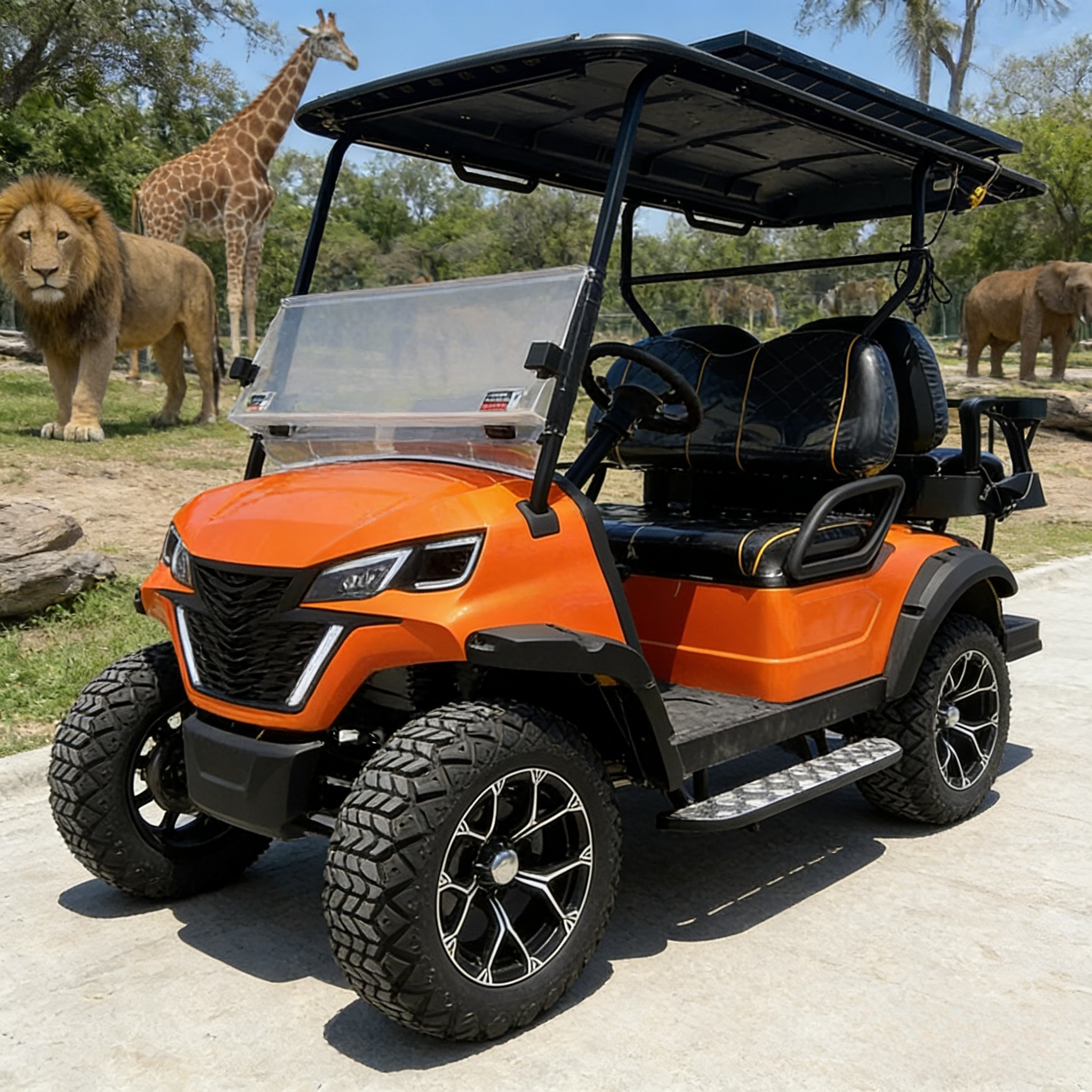WOLAN Factory Supply Intelligent Electronic Control Utility Golf Cart with Heavy Duty Storage for Construction