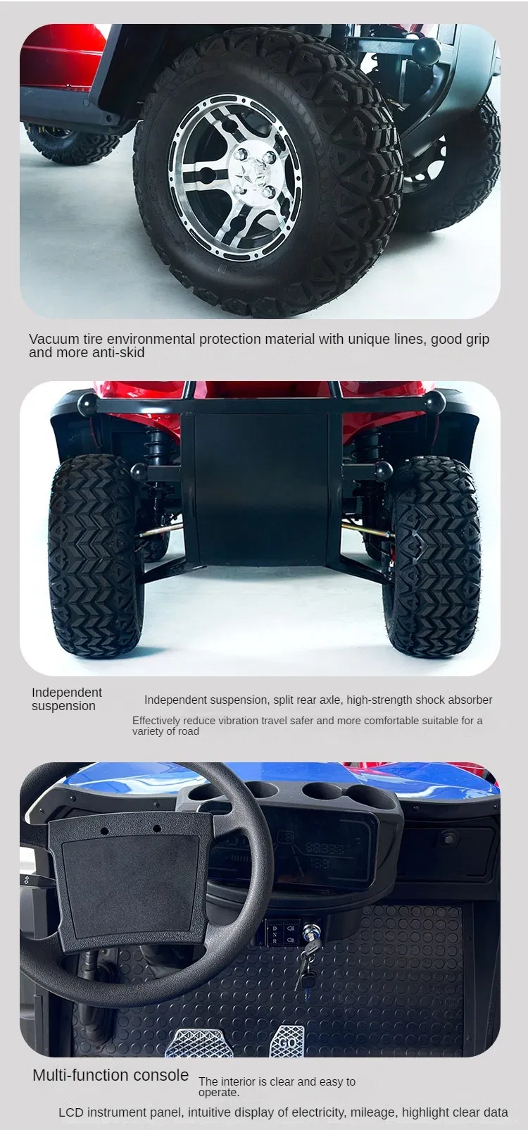 Smooth Driving Quiet Operation Community Security Patrol Mobile Photography Dune Buggy Electric Golf Cart