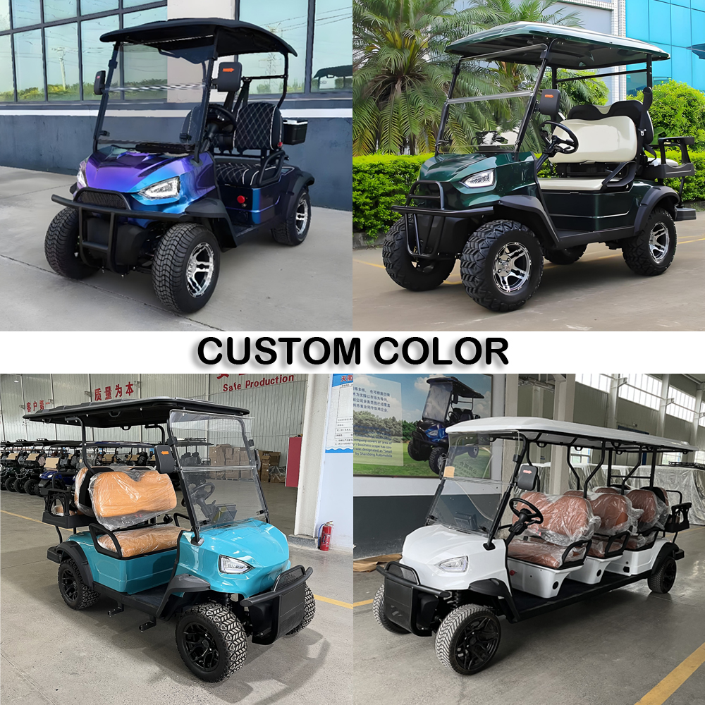 Electric Golf Carts for Adults Street Legal Customizable Support OEM 5-6 Seater High Strength Carbon Steel Chassis CE Golf