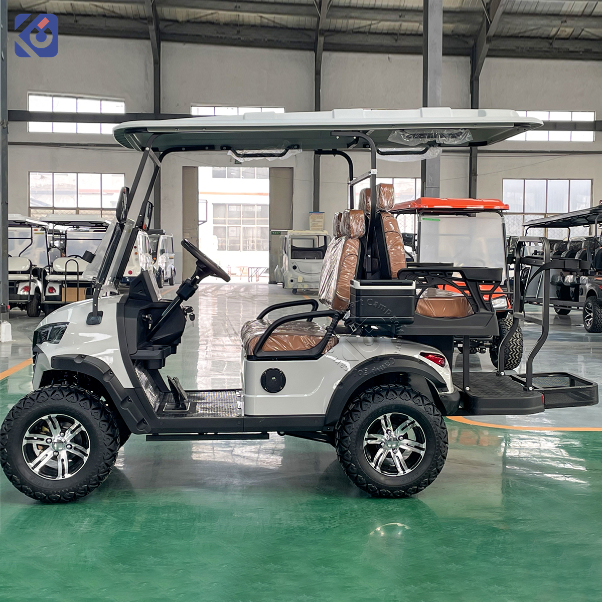 Solar Electric Golf Cart 4 Seater Lithium Golf Buggy Off Road Street Legal Golf Car for Sale