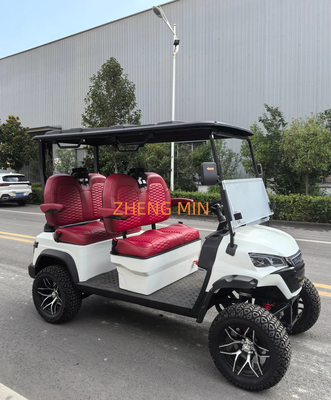 Long Driving Range Aluminium Hub 4 Seater 48V Electric Golf Cart for Industrial Parks at Cheap Price