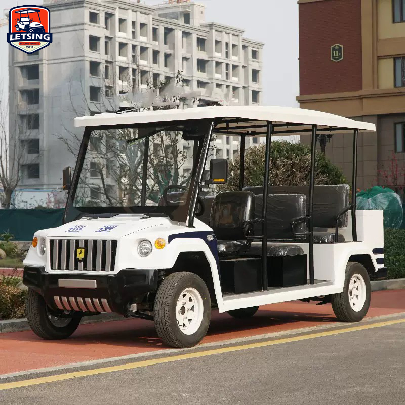 2025 New 4-Seater Retro Style Electric Patrol Car with 5KW Motor Lithium Battery-for Campus Golf Course &amp; Residential Security