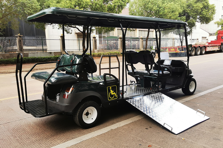 Handicapped Wheelchair Electric Golf Cart with Slope 1