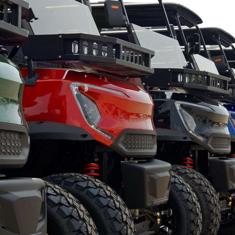 Electric and Gasoline 2+2 Golf Cart Ready to Ship 48V 72V Four Wheeled Golf Cart 4 Seater for Eco-Resort