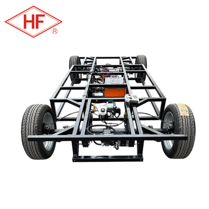 Four Wheel Unmanned Autonomous Wire Control Dining Golf Cart Sightseeing Electric Freight Transport Vehicle Chassis with Motor