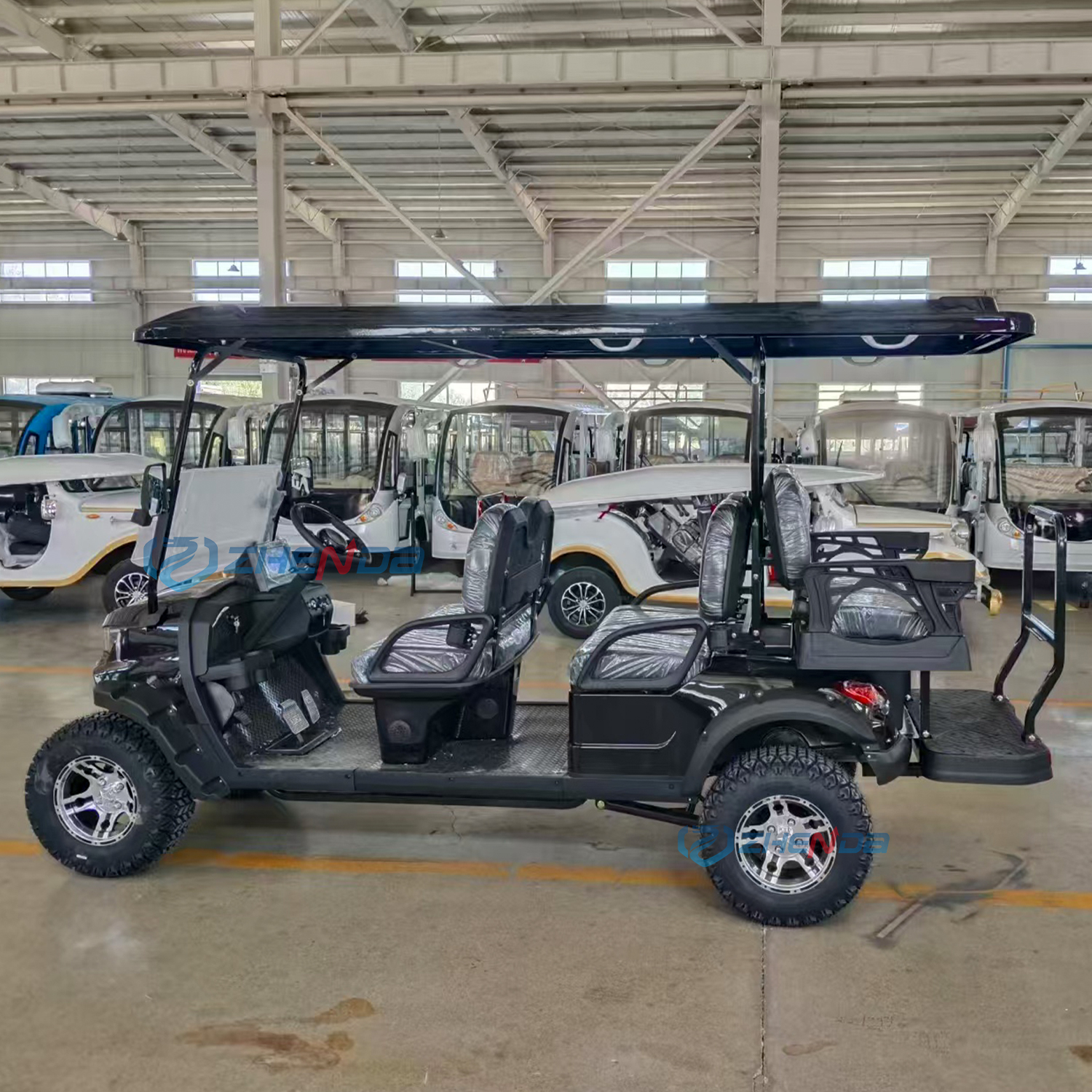 Custom 6 Seater Golf1 Cart 72/48V Commercial Electric Golf Buggy for Resort Hotel, Airport