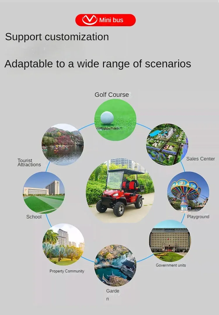 Smooth Driving Quiet Operation Community Security Patrol Mobile Photography Dune Buggy Electric Golf Cart