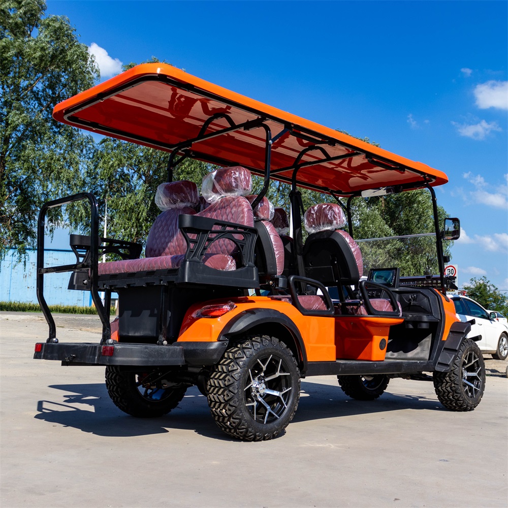 Camp Gas Golf Cart Gas Powered Buggy 8 Seater 6+2 Club Car Gasoline Golf Car for Resorts Hotel