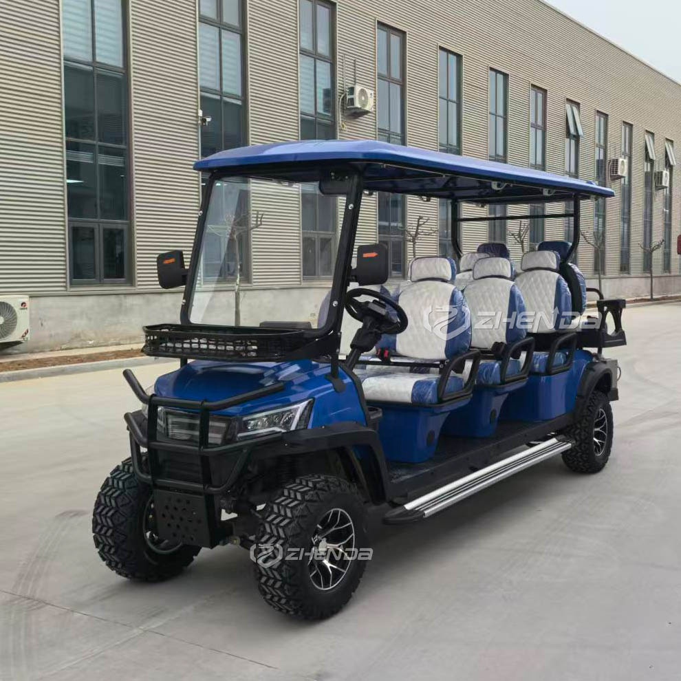 Best Price Golf Buggy Electric Blue Golf Cart 8 Seats Customization Electric Utility Miniature Golf Cart