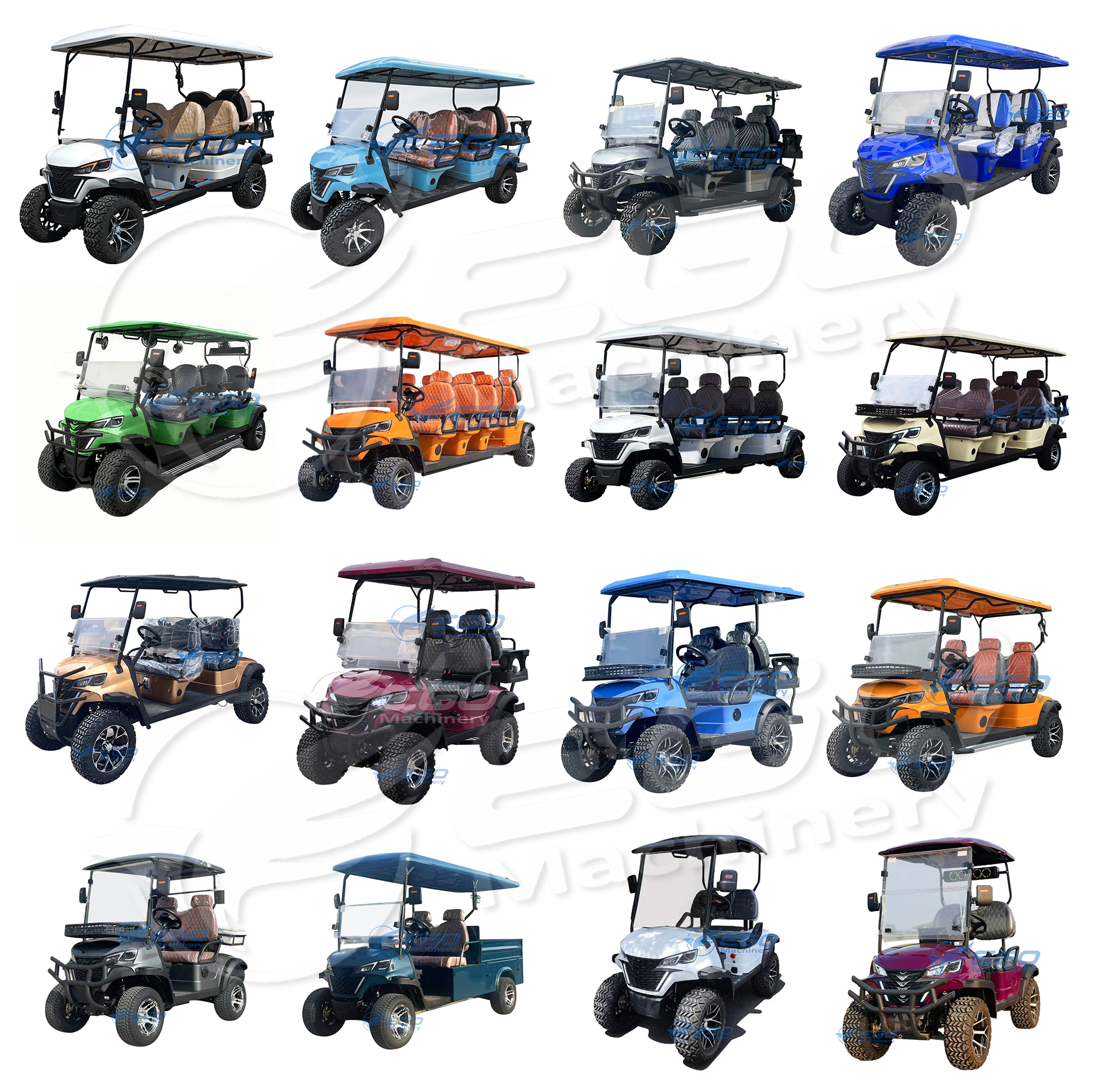 Club Car 4x4 10 Seater Electric Golf Cart Cheap Henan Made Reception Car for Hotel and Airport