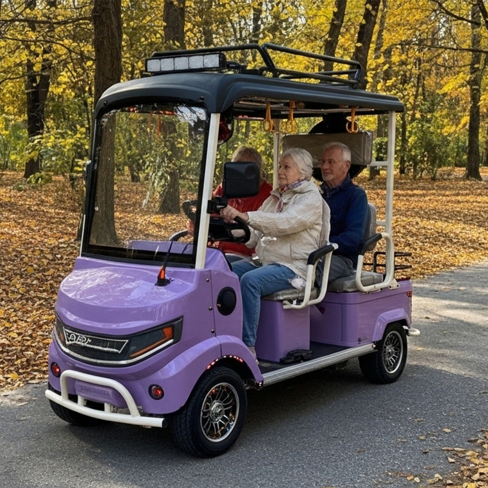 HLD New Quality 2000w 60v Outdoor Electric Quadricycle Resort Electric 4-wheel Scooter Electric Golf Cart with Front Windshield