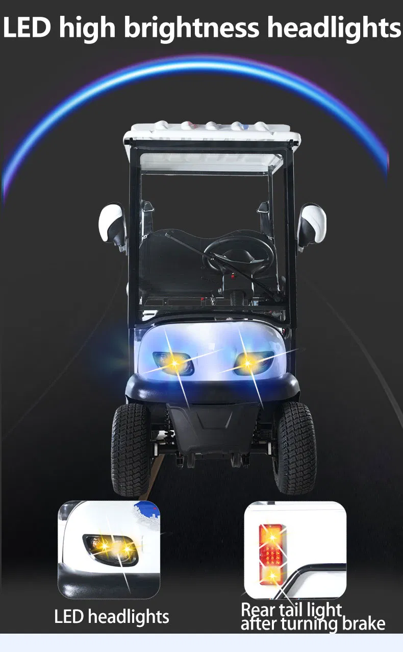 Easy to Operate Quiet Operation Park Security Patrol Mobile Music Performances Electric ATV Electric Golf Cart