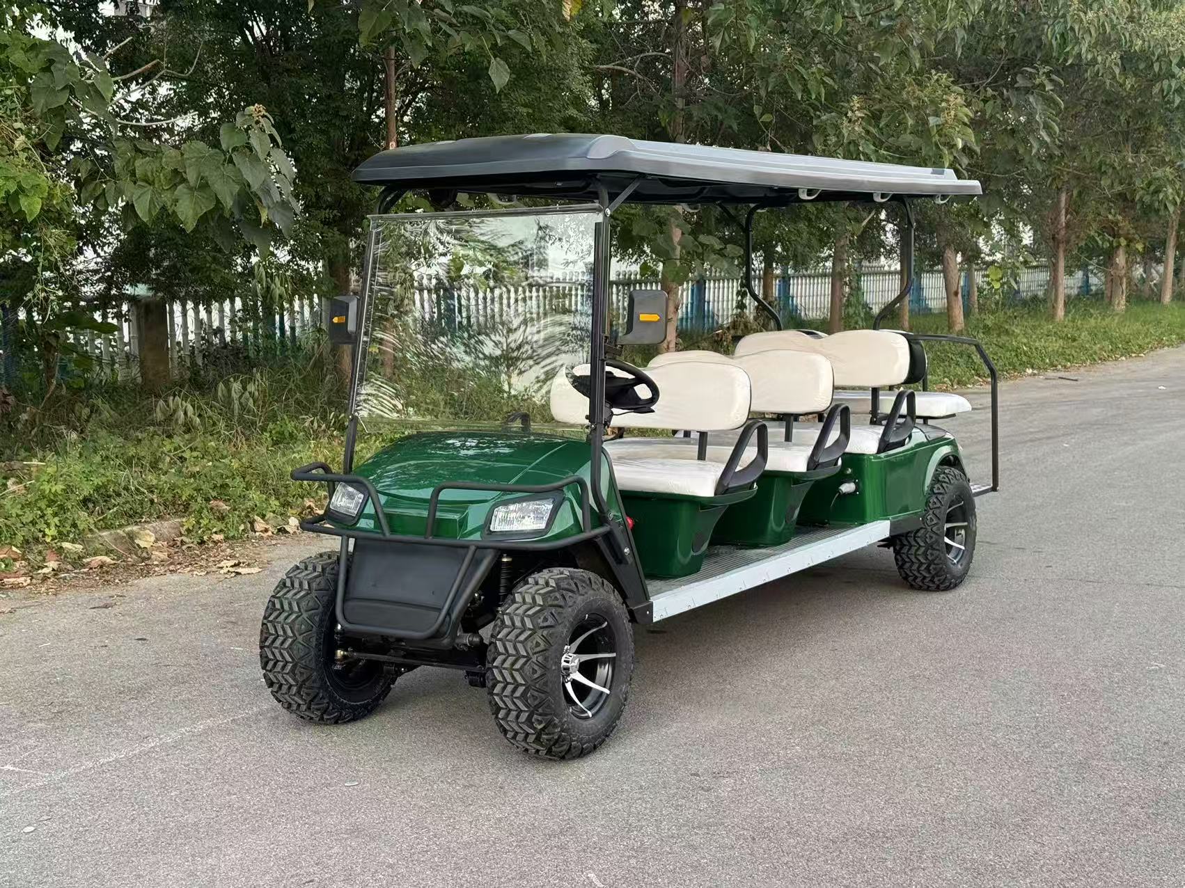 Solar - Powered Marvel: Electric Golf Cart with Foldable Solar Panels