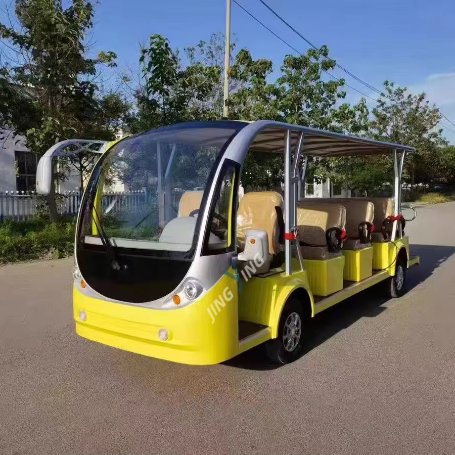 14 Passenger Sightseeing Car Golf Buggy Carts Tourist Electric Shuttle Bus Golf Carts Electric Sightseeing Bus