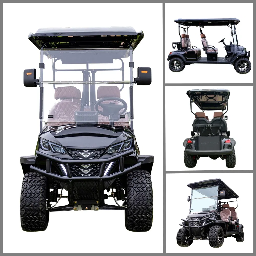 6 Seater Battery Operated Golf Sightseening Hunting off Road Club Car Utility Mini Street Legal Mini Electric Golf Buggies Cart