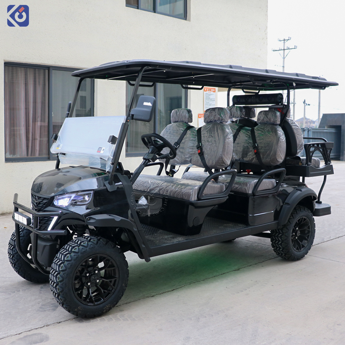 CAMP Street Legal 6 Seater Gas Powered Golf Cart Hunting Utility Club Car Gasoline Sightseeing Family Golf Car