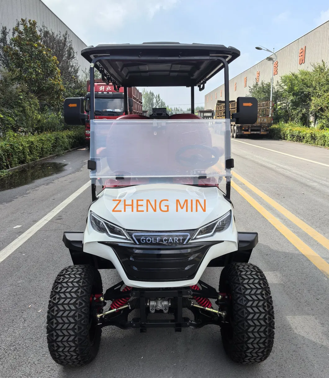 Long Driving Range Aluminium Hub 4 Seater 48V Electric Golf Cart for Industrial Parks at Cheap Price