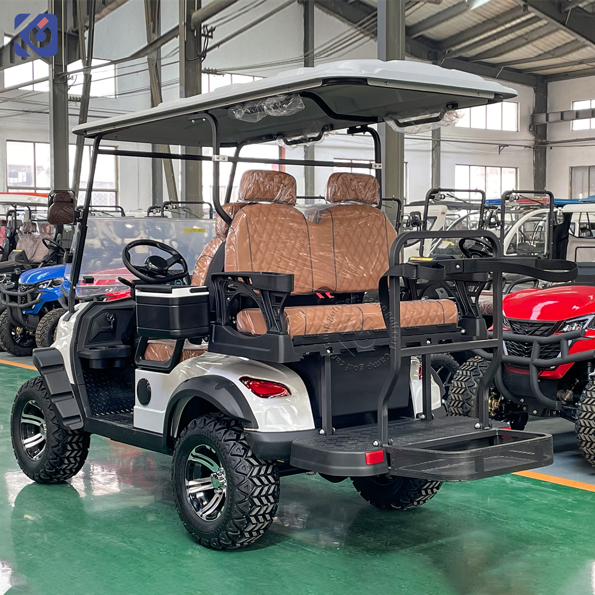 Solar Electric Golf Cart 4 Seater Lithium Golf Buggy Off Road Street Legal Golf Car for Sale